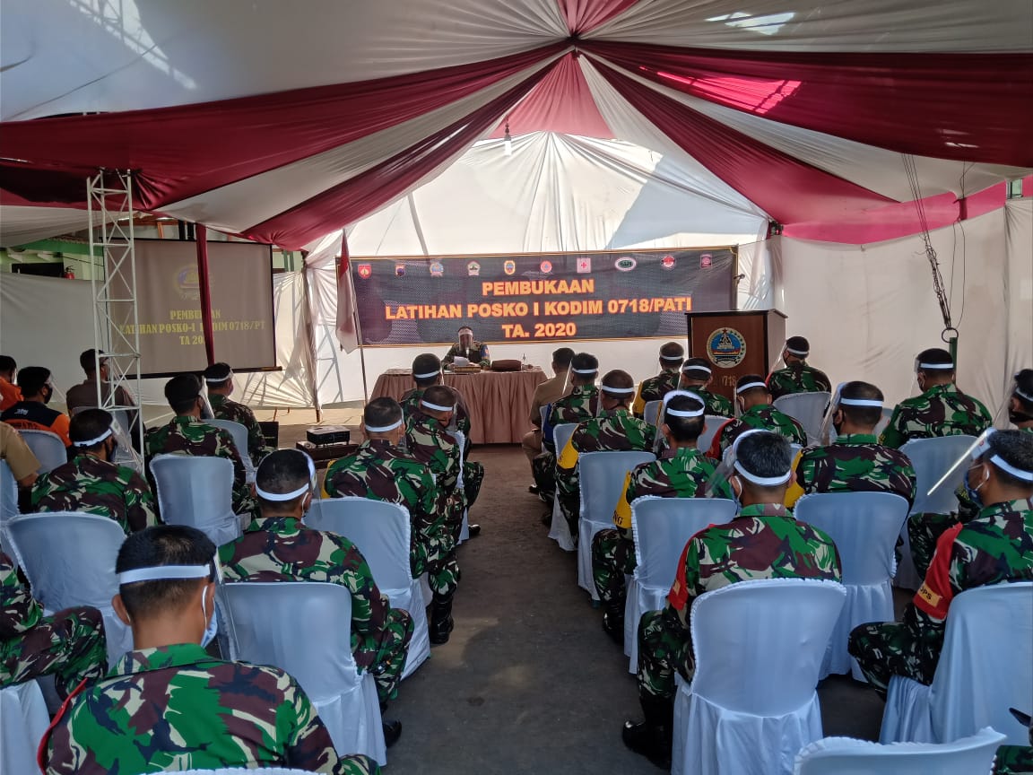 Tingkatkan profesional Prajurit, Kodim 0718/Pati laksanakan latihan Posko I